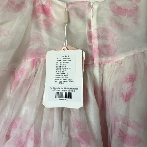 NWT Selkie Kiss on the Lips Silk Gauze Puff Dress XS - Picture 8 of 8